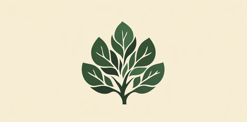 A minimalist leaf design with intricate detailing that represents nature and eco-consciousness. Perfect for branding projects or environmental awareness campaigns.