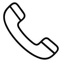 Simple Handset Icon Contact Us, Support, Phone Call Symbol