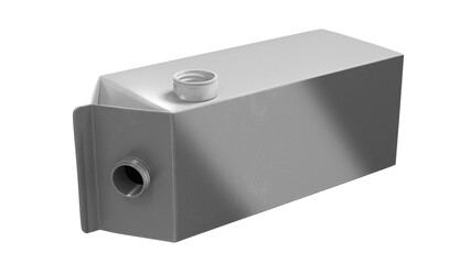 Obraz premium A gray container with a spout, typically used for storing liquids.