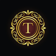 Vector illustration of a burning candle with a meaningful symbol LOGO T