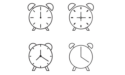 Time Icons Set Editable Stroke