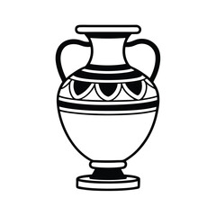ancient greek amphora vase pottery vector