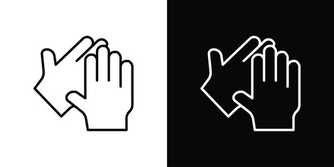 Obraz premium Glove icon in black. flat graphic vector icon