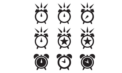 Time Icons Set Editable Stroke
