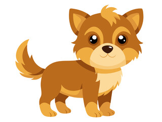 Cute cartoon dog puppy vector illustration for kids design and animal lovers, pet graphic design element