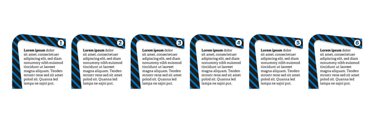 Very simply infographic design with 6 options or steps. Infographics for business concept.