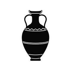 ancient greek amphora vase pottery vector