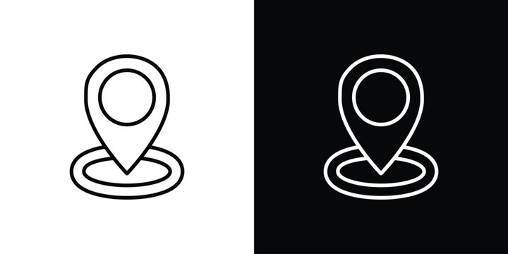 Gps icon in black. flat graphic vector icon