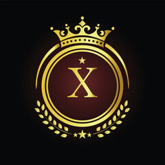 Golden scales of justice vector icon symbolizing law and legal balance, a perfect design illustration logo X