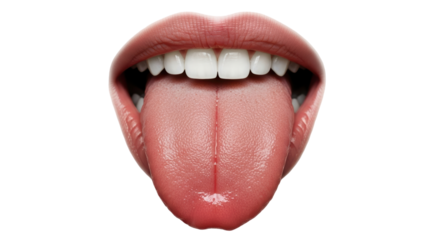 Isolated Open Mouth with Tongue and Teeth