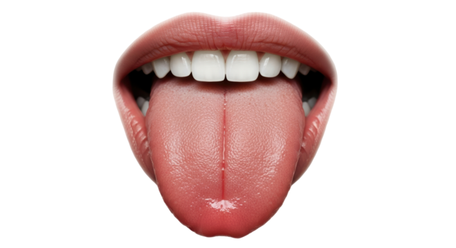 Isolated Open Mouth with Tongue and Teeth