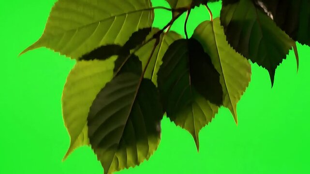 leaves floating gently