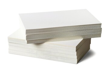High Quality Visual of Stack of Business Cards Isolated on a White Background