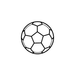 Naklejka premium Simple black and white soccer ball illustration 