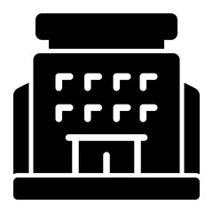 Modern Hotel Building Icon