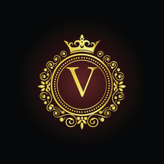 A golden star symbol, vector illustration of a glowing neon sign for an award badge design LOGO V