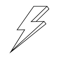 lightning bolt outline vector