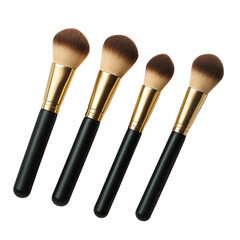 Professional Makeup Brushes on White Background