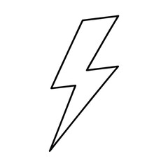 lightning bolt outline vector