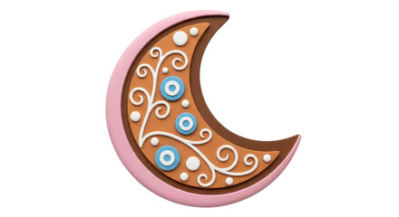 Isolated Decorative Crescent Moon