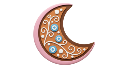 Isolated Decorative Crescent Moon