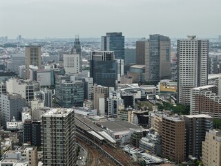 Fototapeta premium Urban Aerial View of Kawasaki City, Kanagawa, Japan