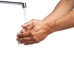 Person Washing Hands Under Flowing Water from Faucet to Promote Hygiene and Healthy Practices