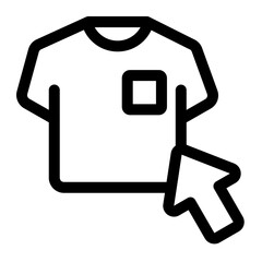 T Shirt Icon With Pocket Detail