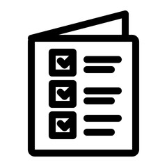 Folded Brochure Checklist Icon