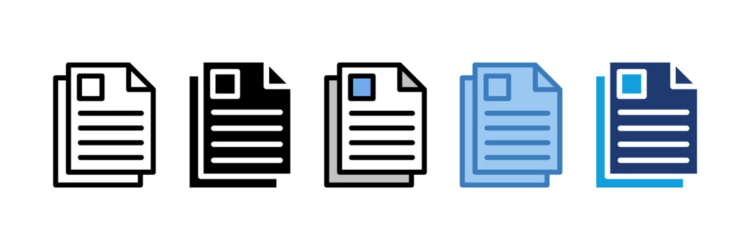 Document Icon Element For Design