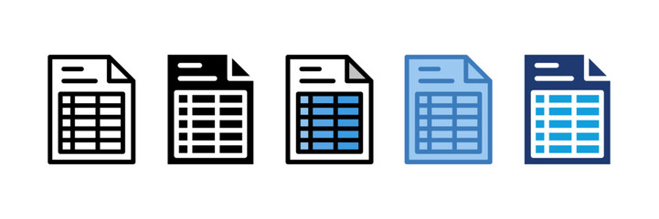 Spreadsheet Icon Element For Design