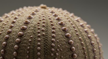 Close-Up of a Sea Urchin Shell: Textured Beauty of the Ocean