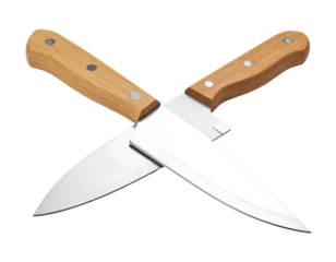 Sharp Kitchen Knives with Wooden Handles for Culinary Skills and Food Preparation Techniques