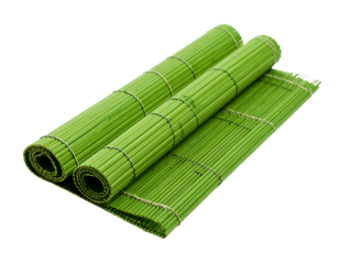 Rolled Green Bamboo Mat for Natural Home Decor and Eco-friendly Interior Design Needs
