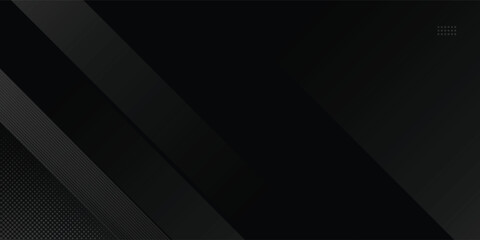 Black abstract background. Elegant dark diagonal shape elements. Modern luxury grey gradient graphic design.