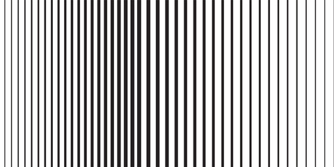 Obraz premium Thin line halftone gradient texture. Fading vertical stripe gradation background. Repeating wide pattern backdrop. Black parallel lines wallpaper for overlay, print, banner, poster. Vector eps10