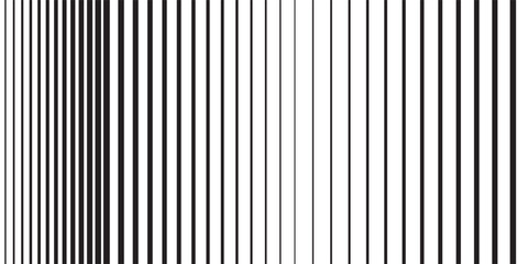 Obraz premium Thin line halftone gradient texture. Fading vertical stripe gradation background. Repeating wide pattern backdrop. Black parallel lines wallpaper for overlay, print, banner, poster. Vector eps10