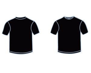 black t shirt vector