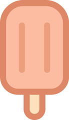 inimal Flat Ice Cream Stick Illustration