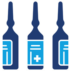 Ampoule Flat Blue Icon