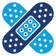 Bandage Flat Blue Icon
