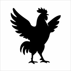 silhouette of a rooster