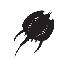 Horseshoe Crab Primitive Marine Silhouette