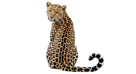 Papier peint photo Léopard Isolated Leopard Sitting  © Anna