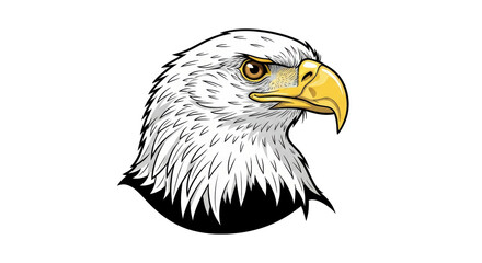 Isolated Bald Eagle Head