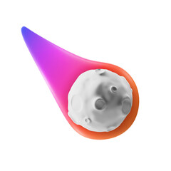 Meteorite 3D Illustration