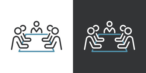 シンプルな会議のアイコン