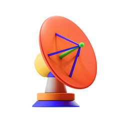Satellite Dish Antenna 3D Illustration