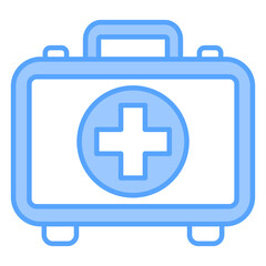 Fototapeta premium First Aid Kit Blue Icon