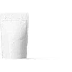 A plain white pouch bag, typically used for packaging various products.